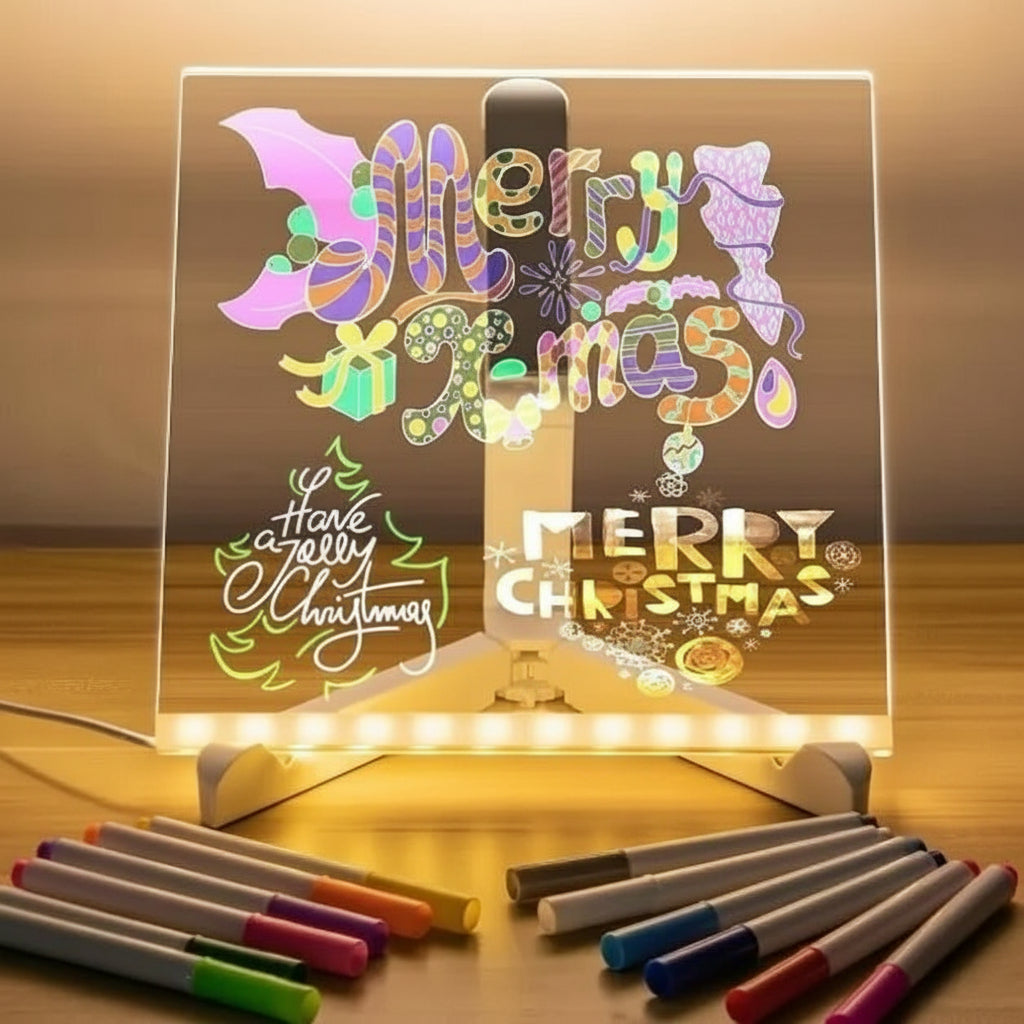 3D LED Light Glass Acrylic Writing pad 2e007i-my