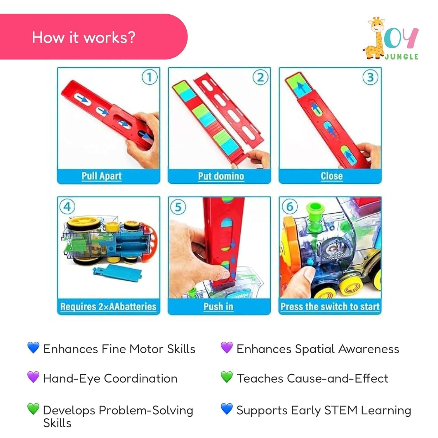 Train Toy Domino Set for Kids BPA Free Plastic with Sound Effects 2e007i-my