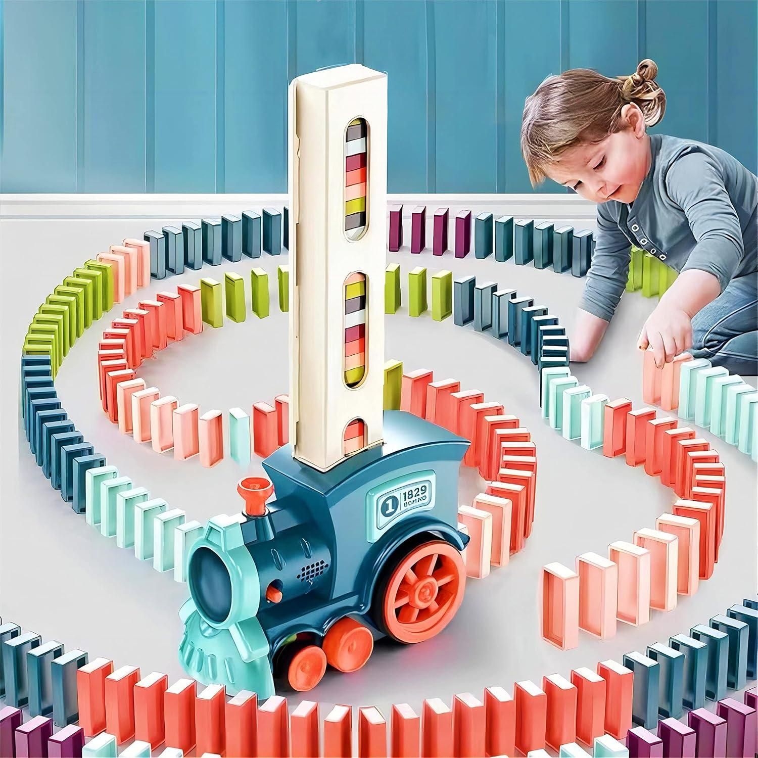 Train Toy Domino Set for Kids BPA Free Plastic with Sound Effects 2e007i-my